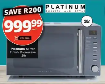 Checkers Platinum Mirror Finish Microwave offer