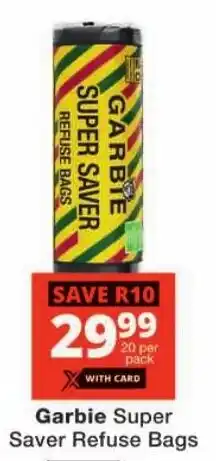 Checkers Garbie Super Saver Refuse Bags offer