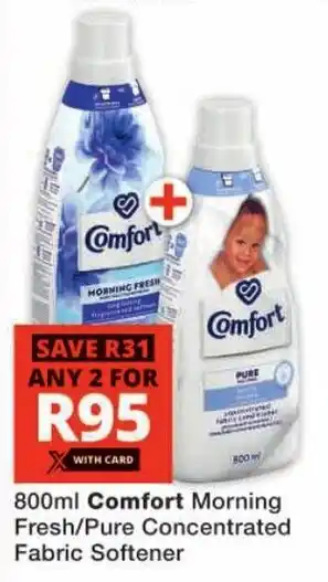 Checkers Comfort Morning Fresh/Pure Concentrated Fabric Softener offer