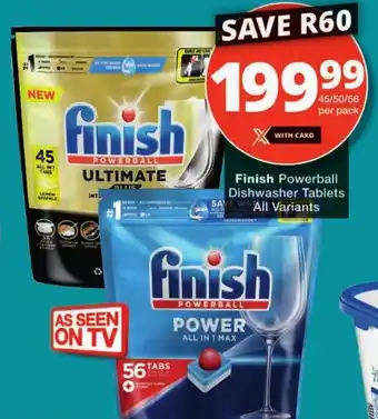 Checkers Finish Powerball Dishwasher Tablets All Variants offer