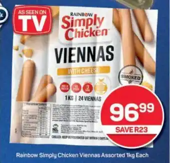 Pick n Pay Rainbow Simply Chicken Viennas Assorted offer