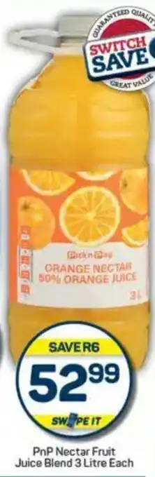 Pick n Pay PnP Nectar Fruit Juice Blend offer