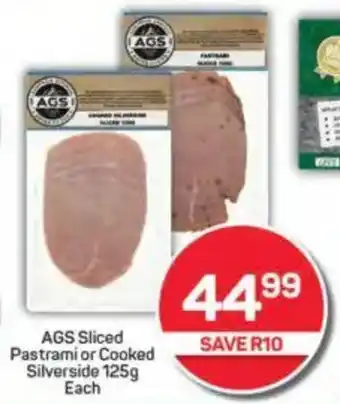 Pick n Pay AGS Sliced Pastrami or Cooked Silverside offer