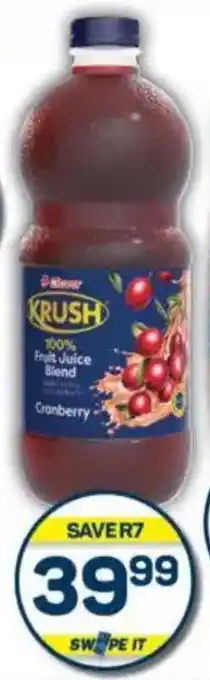 Pick n Pay Clover Krush 100% Fruit Juice Blend Assorted offer