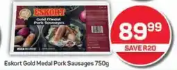 Pick n Pay Eskort Gold Medal Pork Sausages offer