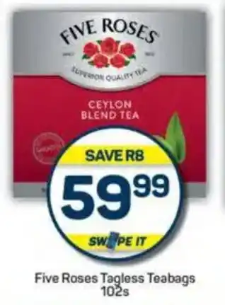 Pick n Pay Five Roses Tagless Teabags offer