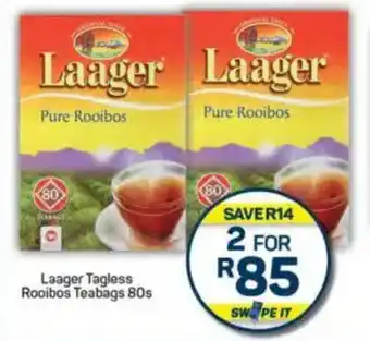 Pick n Pay Laager Tagless Rooibos Teabags offer