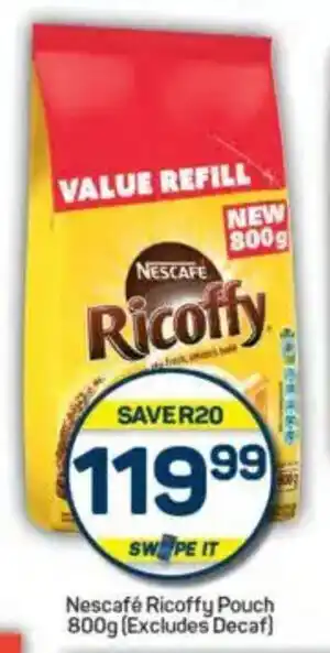 Pick n Pay Nescafé Ricoffy Pouch (Excludes Decaf) offer