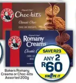 Pick n Pay Bakers Romany Creams or Choc-kits Assorted offer