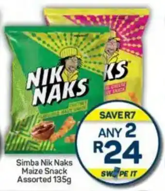 Pick n Pay Simba Nik Naks Maize Snack Assorted offer