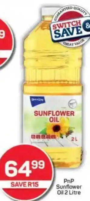 Pick n Pay PnP Sunflower Oil offer