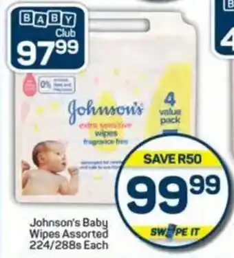 Pick n Pay Johnson's Baby Wipes Assorted offer