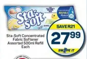 Pick n Pay Sta-Soft Concentrated Fabric Softener Assorted Refill offer