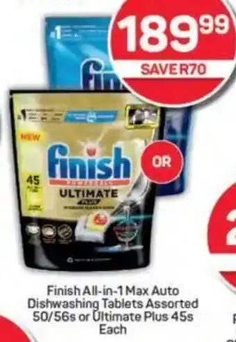 Pick n Pay Finish All-in-1 Max Auto Dishwashing Tablets Assorted or Ultimate Plus offer