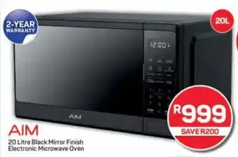 Pick n Pay AIM Black Mirror Finish Electronic Microwave Oven offer