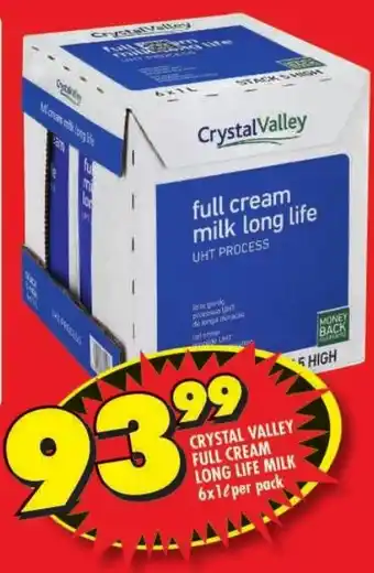 Shoprite Crystal valley full cream long life milk offer