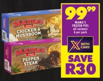 Shoprite Mama's frozen pies all variants offer