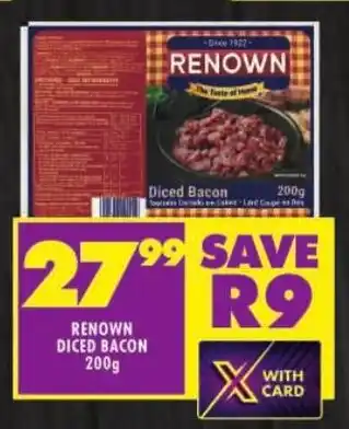 Shoprite Renown diced bacon offer