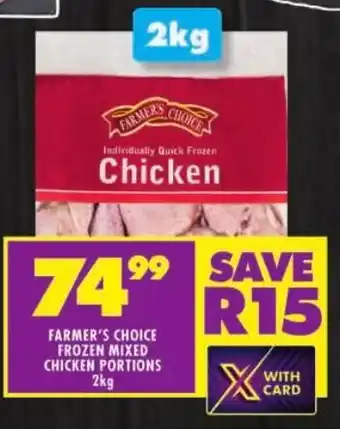 Shoprite Farmer's choice frozen mixed chicken portions offer