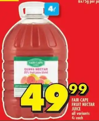 Shoprite Fair cape fruit nectar juice all variants offer