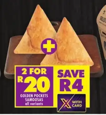 Shoprite Golden pockets samoosas all variants offer