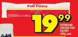 Shoprite Ritebrand frozen puff pastry offer