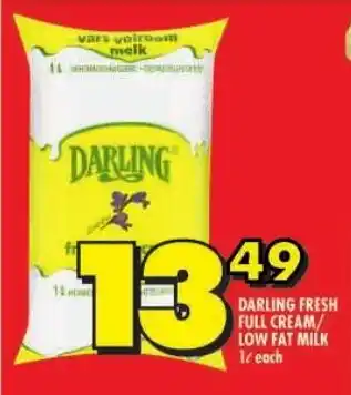 Shoprite Darling fresh full cream/ low fat milk offer