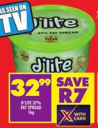 Shoprite D'lite 37% fat spread offer