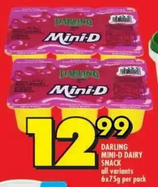 Shoprite Darling mini-d dairy snack all variants offer