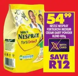 Shoprite Nestlé nespray fortigrow medium cream dairy powder blend offer