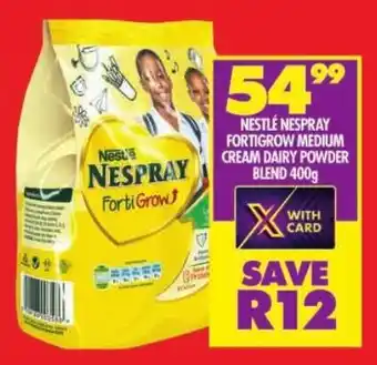 Shoprite Nestlé nespray fortigrow medium cream dairy powder blend offer