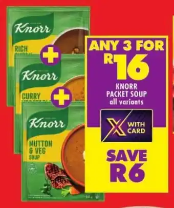 Shoprite Knorr packet soup all variants offer