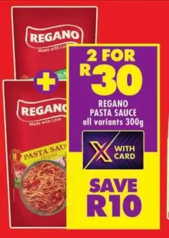 Shoprite Regano pasta sauce all variants offer