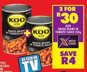 Shoprite Koo baked beans in tomato sauce offer