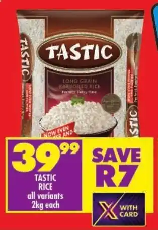 Shoprite Tastic rice all variants offer