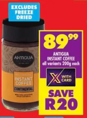 Shoprite Antigua instant coffee offer