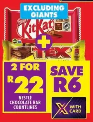 Shoprite Nestlé chocolate bar countlines offer