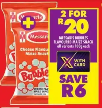 Shoprite Messaris bubbles flavoured maize snack all variants offer