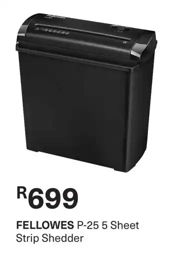 Pick n Pay FELLOWES P-25 5 Sheet Strip Shedder offer