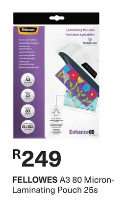 Pick n Pay FELLOWES A3 80 Micron-Laminating Pouch offer