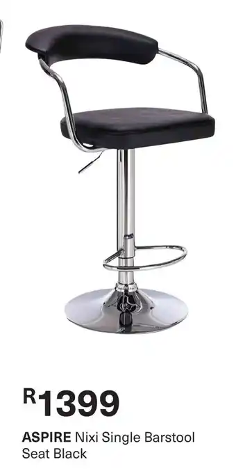 Pick n Pay ASPIRE Nixi Single Barstool Seat Black offer