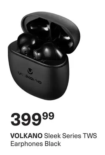 Pick n Pay VOLKANO Sleek Series TWS Earphones Black offer