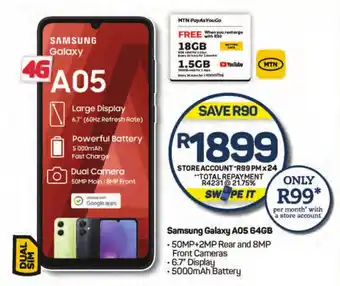 Pick n Pay Hypermarket Samsung Galaxy A05 64GB offer