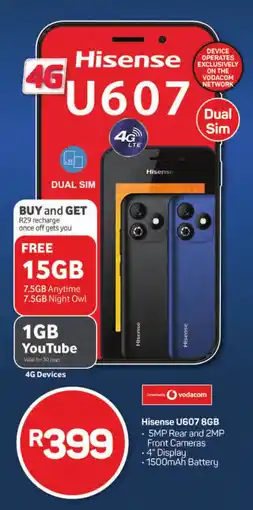 Pick n Pay Hypermarket Hisense U607 8GB offer