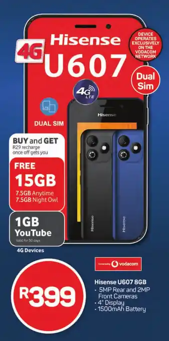 Pick n Pay Hypermarket Hisense U607 8GB offer