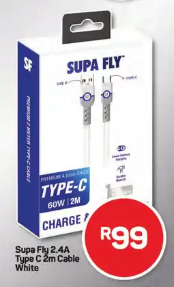 Pick n Pay Hypermarket Supa Fly 2.4A Type C Cable White offer