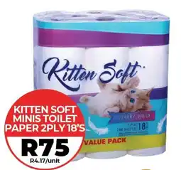 1UP Kitten soft minis toilet paper 2ply offer