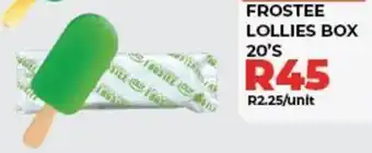 1UP Frostee lollies box offer