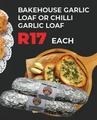 1UP Bakehouse garlic loaf or chilli garlic loaf offer