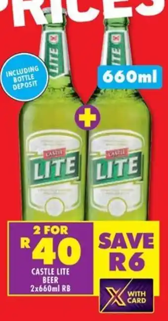 Shoprite Liquor Castle lite beer rb offer